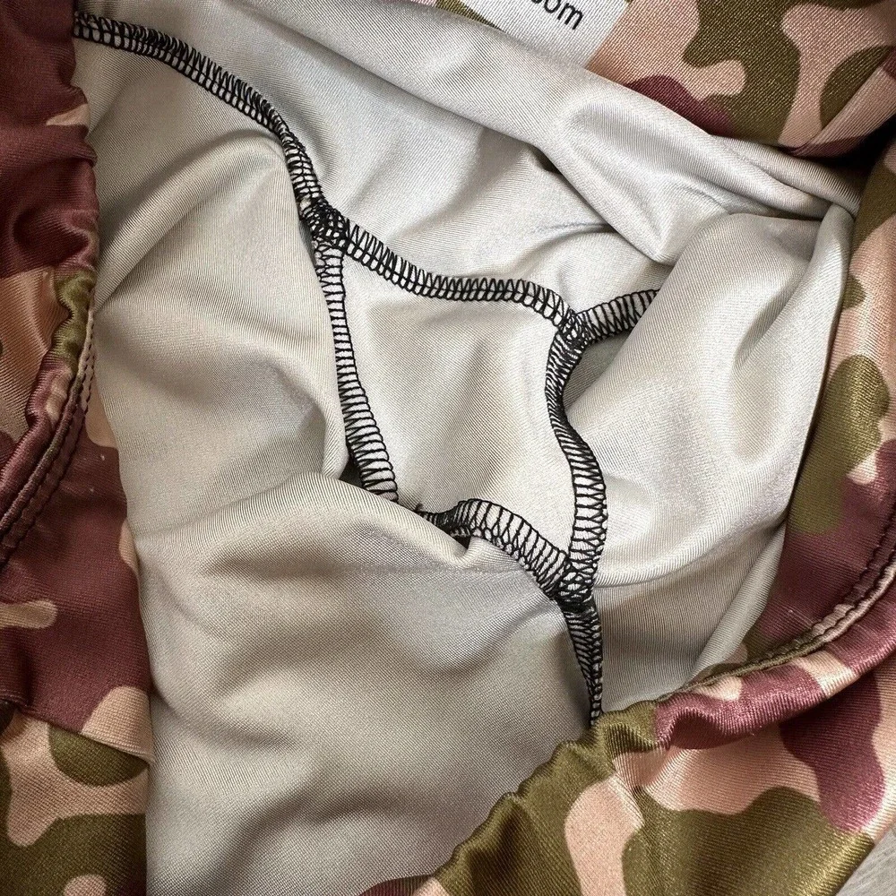 Goldsheep Camo Leggings Women's Athletic Pants Burgundy Green Size S - Picture 10 of 10